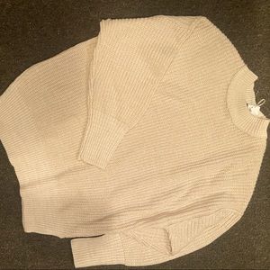 Oversized Knit Taupe Sweater